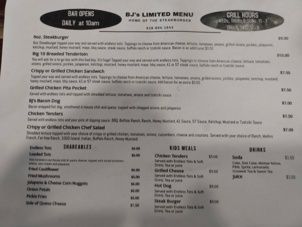 BJ's Saloon Menu image 4
